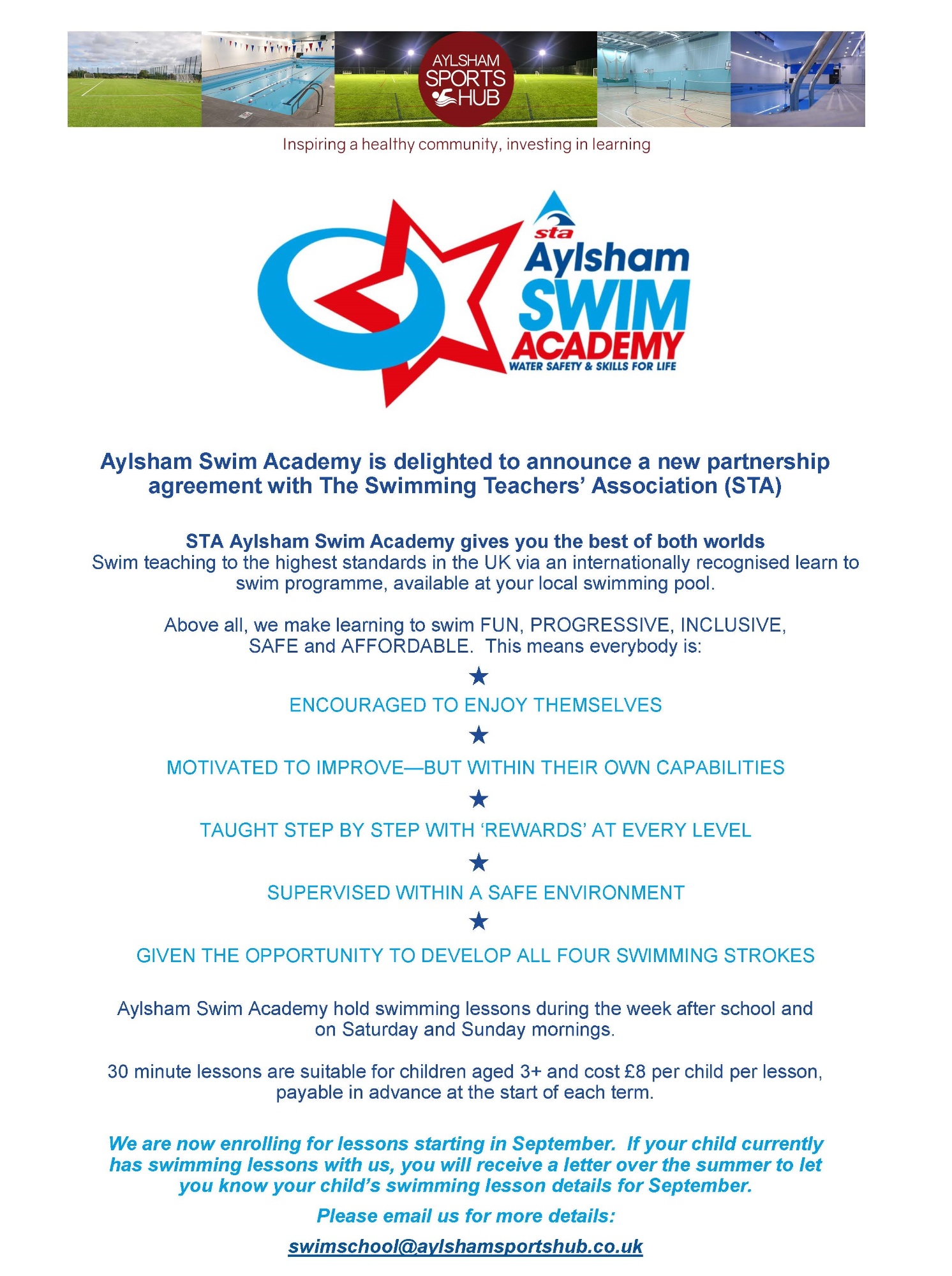 Aylsham Swim Academy Lessons