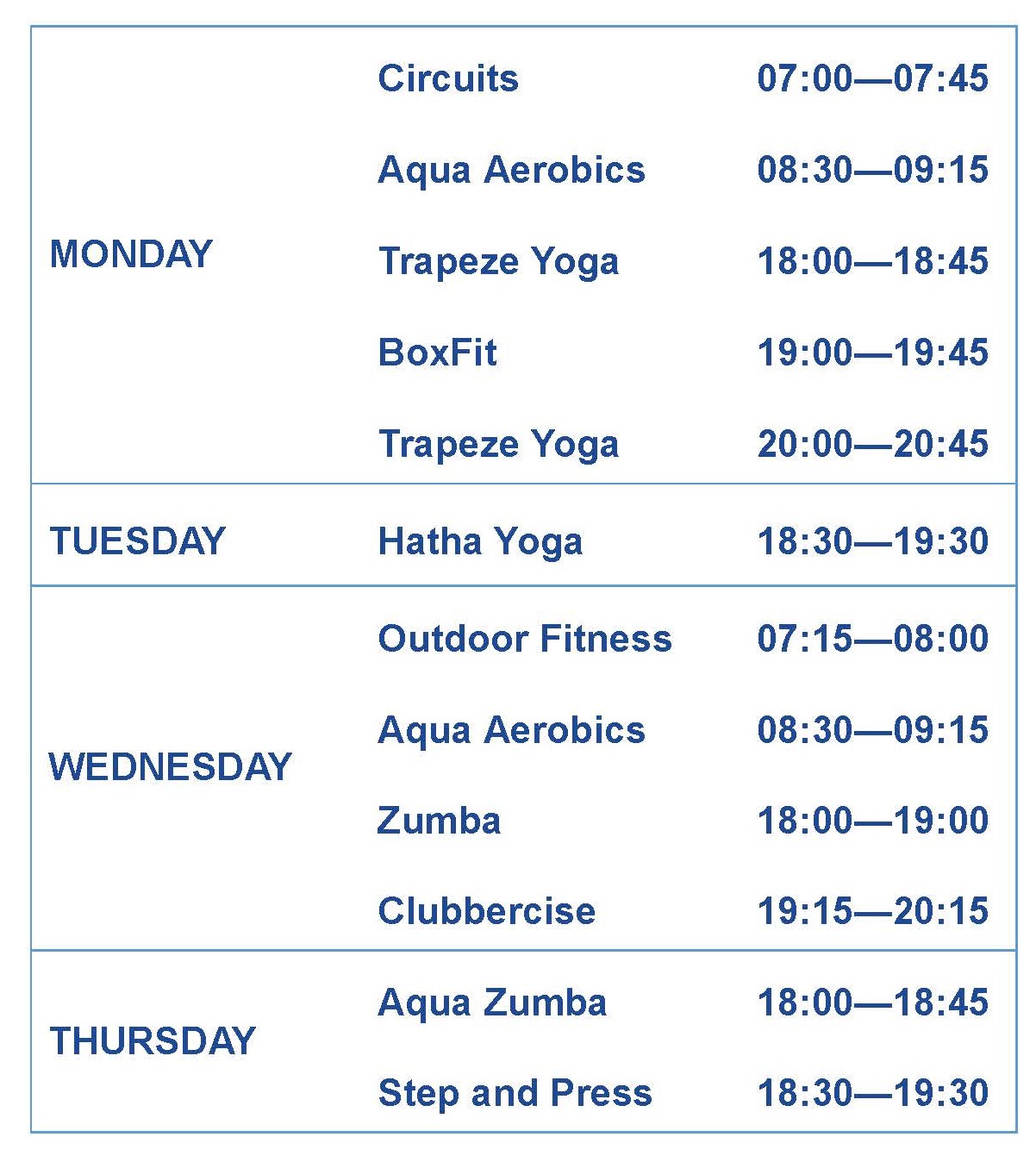 Exercise classes at Aylsham Sports Hub
